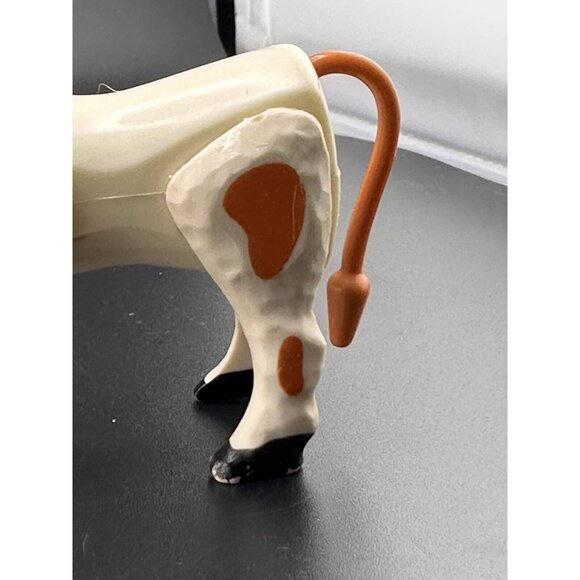 Vtg Fisher Price Little People Farm Animals Playset White And Brown Cow READ - Picture 9 of 16